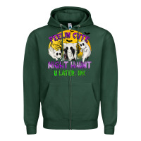 Sports Green Feeling Cute Might Haunt U Later Zipper Hoodie - texasbilliewilder