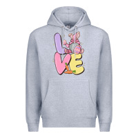 Heather Grey love easter gnome Premium Hoodie - MaliasSmallBusiness