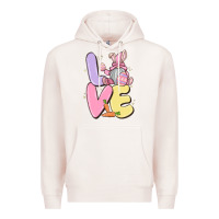 Pale Pink love easter gnome Premium Hoodie - MaliasSmallBusiness