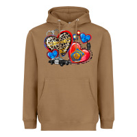Toasted Coconut western leopard  police   hearts Heavyweight Hoodie - AdoDesignShop