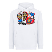White western leopard  police   hearts Heavyweight Hoodie - AdoDesignShop