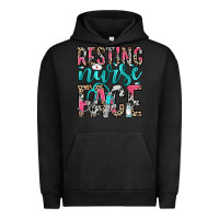 Pigment Black resting nurse face Urban Hoodie - NancyCooperArtShop