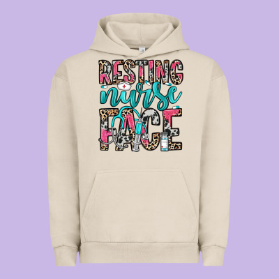 Resting Nurse Face Urban Hoodie Designed By Nancycooperartshop