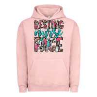 Pigment Salmon resting nurse face Urban Hoodie - NancyCooperArtShop