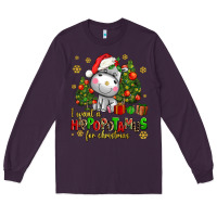 Plum i want a hippopotamus for christmas Long Sleeve Tee - AdoDesignShop