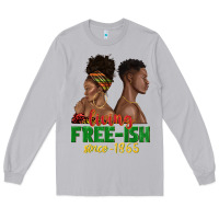 Moon Dust living free ish since 1865 with afro black woman a Long Sleeve Tee - texasbilliewilder