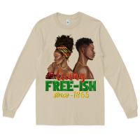 Mushroom living free ish since 1865 with afro black woman a Long Sleeve Tee - texasbilliewilder