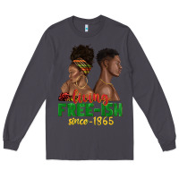 Smoke living free ish since 1865 with afro black woman a Long Sleeve Tee - texasbilliewilder