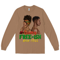 Toasted Coconut living free ish since 1865 with afro black woman a Long Sleeve Tee - texasbilliewilder