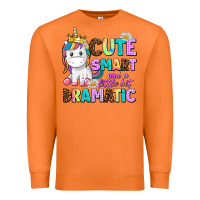 Carrot cute smart and a little bit dramatic unicorn Premium Sweatshirt - AdoDesignShop