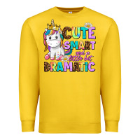 Lemon cute smart and a little bit dramatic unicorn Premium Sweatshirt - AdoDesignShop