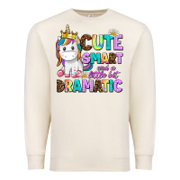 Sandshell cute smart and a little bit dramatic unicorn Premium Sweatshirt - AdoDesignShop
