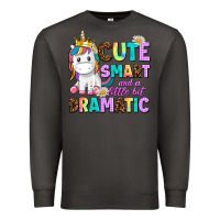 Smoke cute smart and a little bit dramatic unicorn Premium Sweatshirt - AdoDesignShop