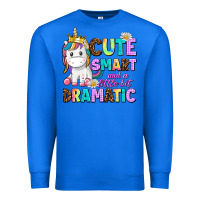 True Royal cute smart and a little bit dramatic unicorn Premium Sweatshirt - AdoDesignShop