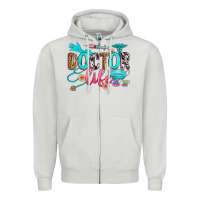 Dove Grey doctor life Zipper Hoodie - Zillion Design Studio