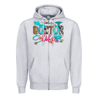 Heather Grey doctor life Zipper Hoodie - Zillion Design Studio