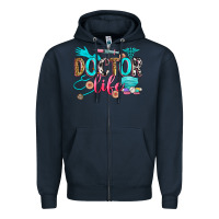 Navy doctor life Zipper Hoodie - Zillion Design Studio