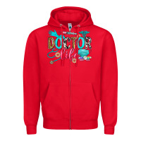 Red doctor life Zipper Hoodie - Zillion Design Studio