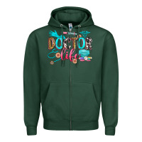 Sports Green doctor life Zipper Hoodie - Zillion Design Studio