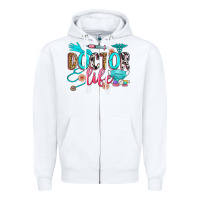 White doctor life Zipper Hoodie - Zillion Design Studio