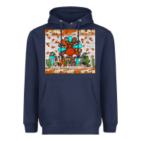 Navy thankful turkey Heavyweight Hoodie - JahusDesignShop