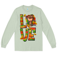 Matcha love juneteenth with fist Long Sleeve Tee - texasbilliewilder