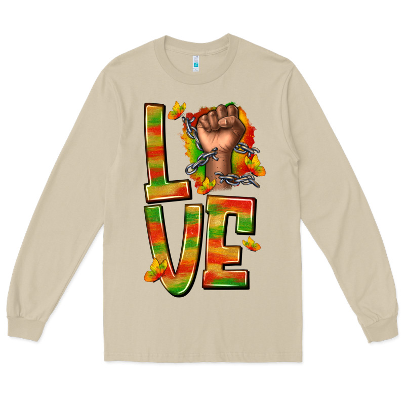 Love Juneteenth With Fist Long Sleeve Tee by texasbilliewilder | Teevron