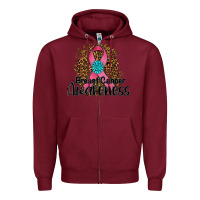 Burgundy breast cancer awareness Zipper Hoodie - RanaPortraitStore