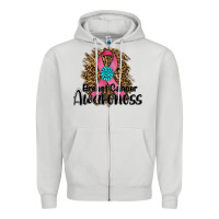 Dove Grey breast cancer awareness Zipper Hoodie - RanaPortraitStore
