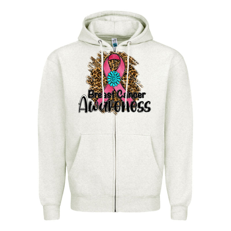 Breast Cancer Awareness Zipper Hoodie by RanaPortraitStore | Teevron