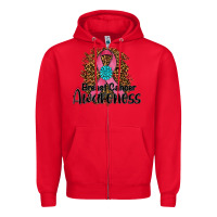 Red breast cancer awareness Zipper Hoodie - RanaPortraitStore