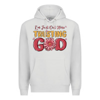 Dove Grey i’m just out here trusting god Premium Hoodie - MaliasSmallBusiness