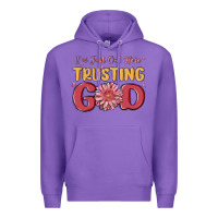 Purple i’m just out here trusting god Premium Hoodie - MaliasSmallBusiness