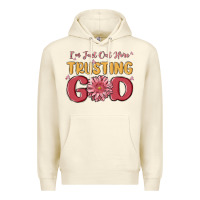 Sandshell i’m just out here trusting god Premium Hoodie - MaliasSmallBusiness