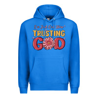 True Royal i’m just out here trusting god Premium Hoodie - MaliasSmallBusiness