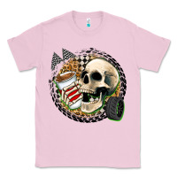 Bubblegum Pink race skull Classic Tee - Zillion Design Studio