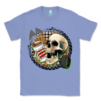 Colony Blue race skull Classic Tee - Zillion Design Studio