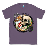 Lavender race skull Classic Tee - Zillion Design Studio