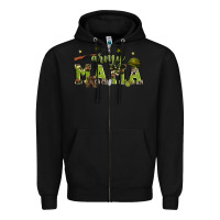 Black army mama Zipper Hoodie - Zillion Design Studio
