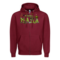 Burgundy army mama Zipper Hoodie - Zillion Design Studio