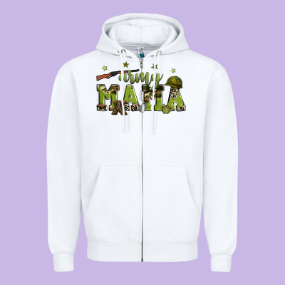 Army Mama Zipper Hoodie Designed By Zillion Design Studio