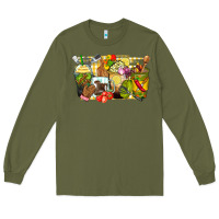 Army Green lunch lady coffee cups Long Sleeve Tee - Zillion Design Studio