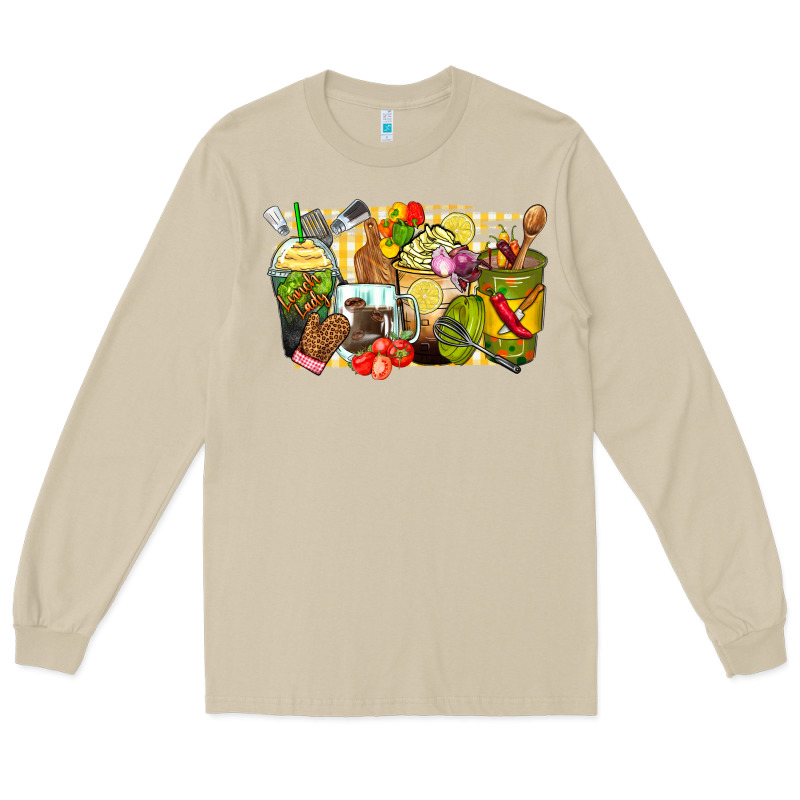 Lunch Lady Coffee Cups Long Sleeve Tee by Zillion Design Studio | Teevron