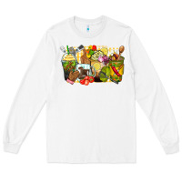 White lunch lady coffee cups Long Sleeve Tee - Zillion Design Studio