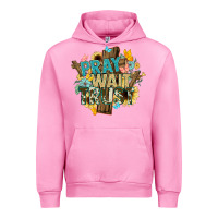 Fuchsia Pink pray wait trust crosses christian Urban Hoodie - NancyCooperArtShop
