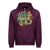 Mauve Wine pray wait trust crosses christian Urban Hoodie - NancyCooperArtShop