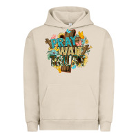 Pigment French Oak pray wait trust crosses christian Urban Hoodie - NancyCooperArtShop