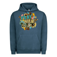 Pigment Midnight Navy pray wait trust crosses christian Urban Hoodie - NancyCooperArtShop