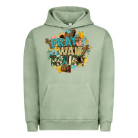 Pigment Oil Green pray wait trust crosses christian Urban Hoodie - NancyCooperArtShop