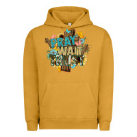 Pigment Peanut Butter pray wait trust crosses christian Urban Hoodie - NancyCooperArtShop